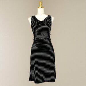 Vintage Black & White Striped Dress